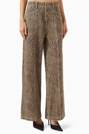 Anouk Animal-print Jeans in Denim