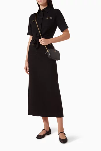 Mini GG Marmont Shoulder Bag in Leather
