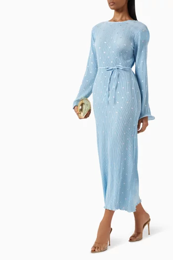 Chloe Plisse Midi Dress