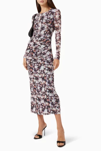 فستان أودري متوسط الطول قماش شبكي