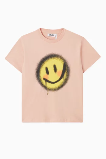 Riley Graffiti Smiley T-shirt in Organic Cotton