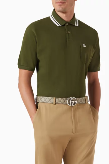 حزام بنقشة حرفي GG قنب