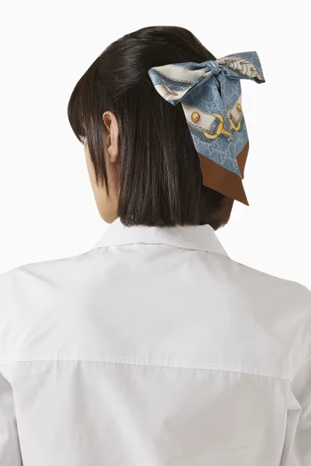 Bow Scrunchie in Silk-twill