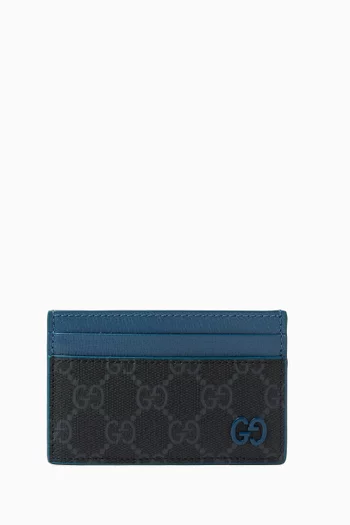 GG Card Holder in Canvas & Leather