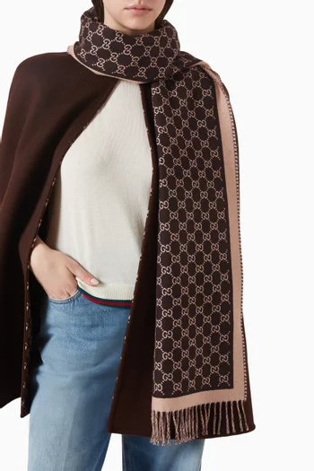 GG Scarf in Wool-cashmere Blend