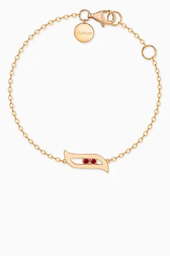 Alif Brilliance Ruby Bracelet in 18kt Rose Gold