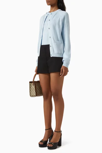 Logo Cardigan in Cotton-knit