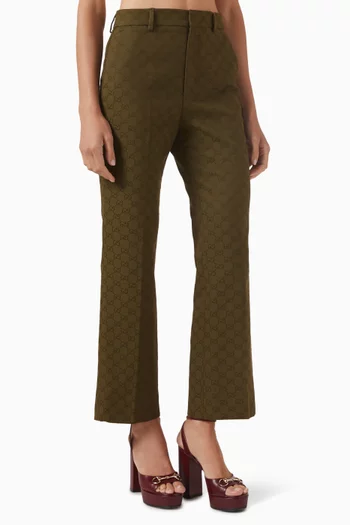 Straight-leg Pants in GG Canvas