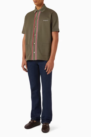 Logo-embroidered Shirt in Cotton