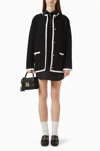 Sweater Cardigan in Tweed