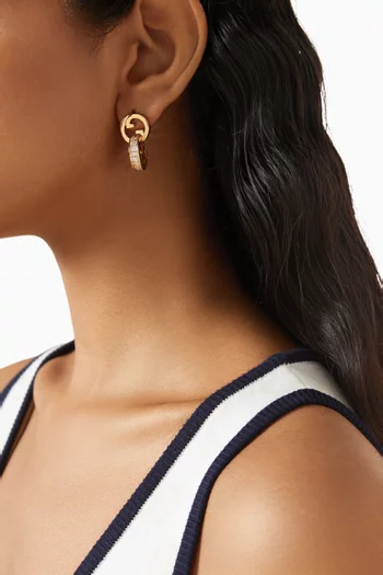 Blondie Intertwined Crystal Earrings in Gold-tone Brass