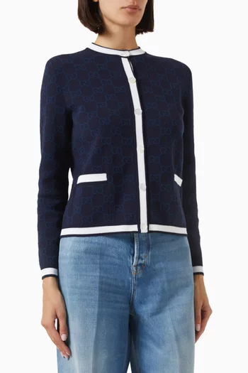 GG Cardigan in Cotton-jacquard