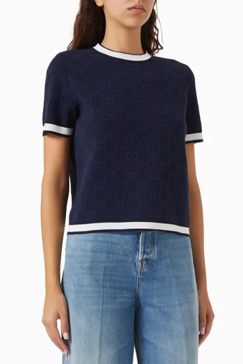Contrast-trim Top in GG Cotton