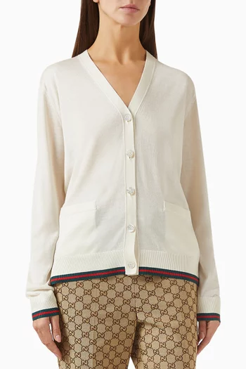 Pocket Cardigan in Cashmere-silk