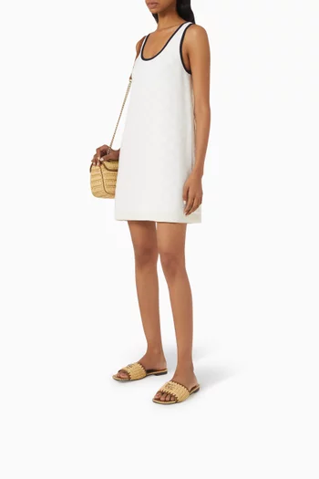 Double G Slide Sandals in Raffia Crochet