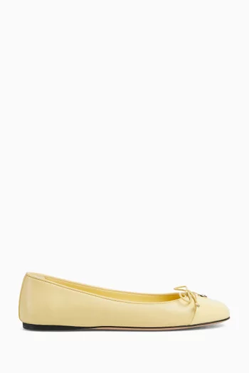 Double G Ballet Flats in Leather