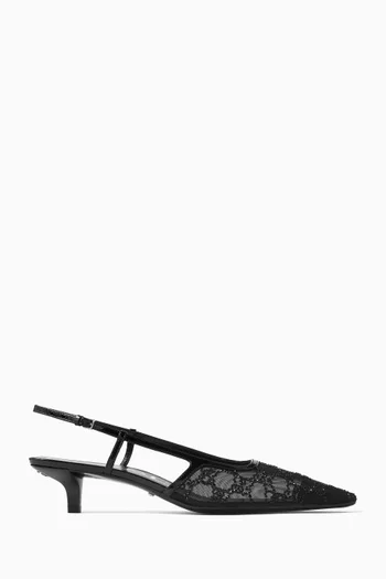 GG Slingback Pumps in Mesh
