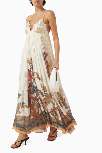 فستان بصدرية على شكل زهور جورجيت