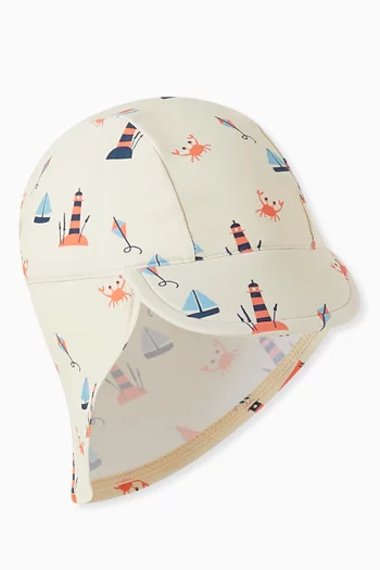 Printed UV Protection Cap in Recycled Nylon