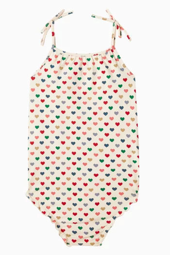Heart Print One-piece Swimsuit