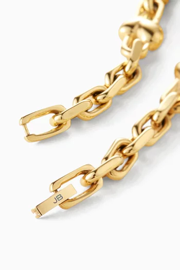 Art Heart Chain Bracelet in 14kt Gold-plated Brass