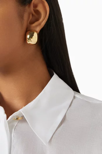 Gemma Hoop Earrings in Gold-tone Brass