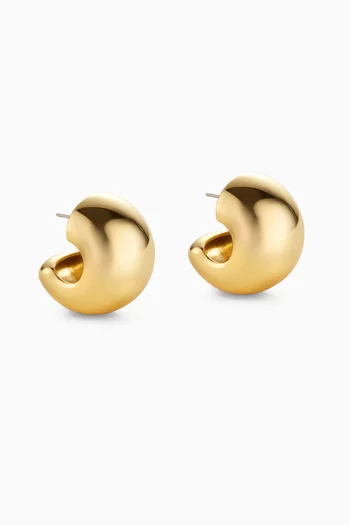 Gemma Hoop Earrings in Gold-tone Brass
