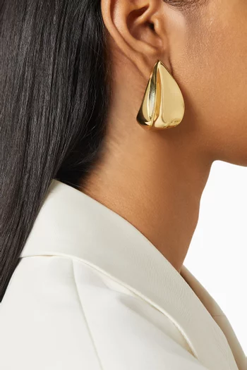Margaux Puff Earrings in 14kt Gold-plated Brass