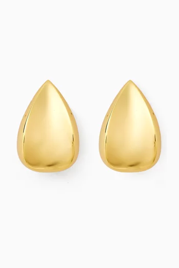 Margaux Puff Earrings in 14kt Gold-plated Brass