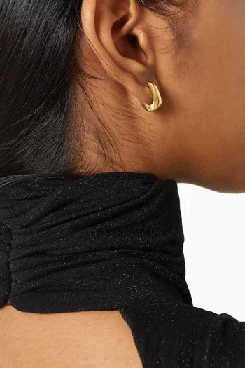 Teeni Toni Huggie Earrings in 14kt Gold-plated Brass