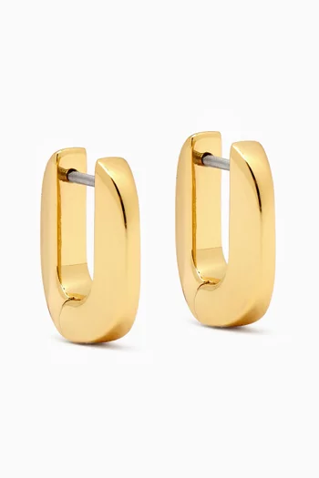 Teeni Toni Huggie Earrings in 14kt Gold-plated Brass