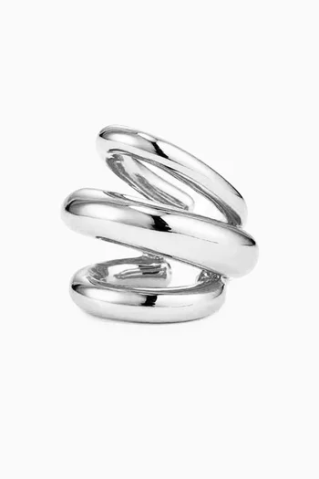 Tome Triple Ear Cuff in Silver-tone Brass