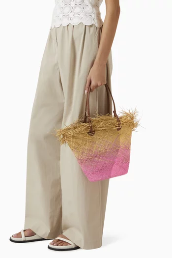 Baby Ombré Basket Bag in Toquilla Straw