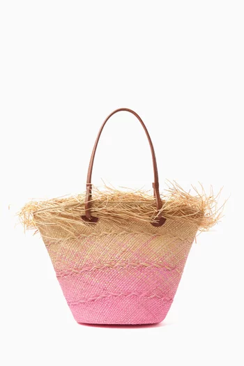Baby Ombré Basket Bag in Toquilla Straw