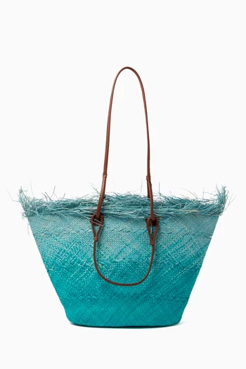 Medium Basket Bag in Toquilla Straw
