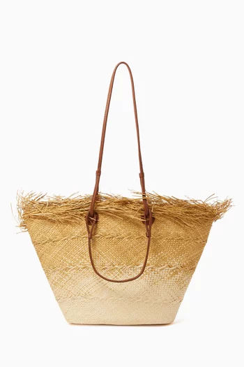 Medium Basket Bag in Toquilla Straw