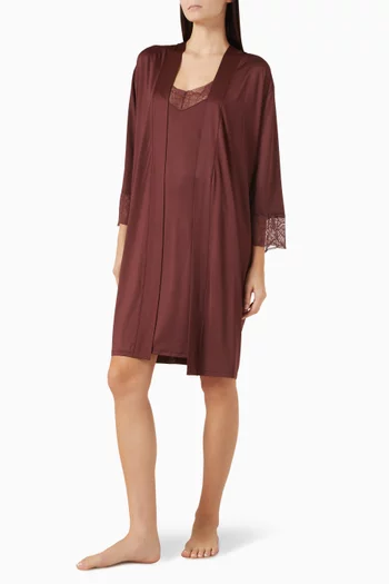 Belted Kimono in Satin