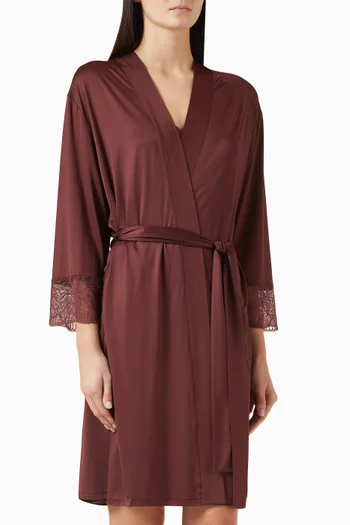 Belted Kimono in Satin