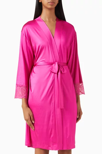 Belted Kimono in Satin