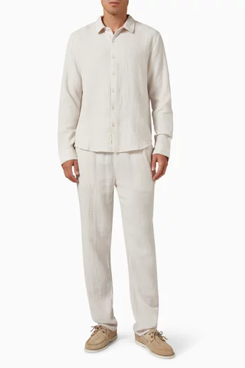 Button-up Shirt in Cotton Gauze