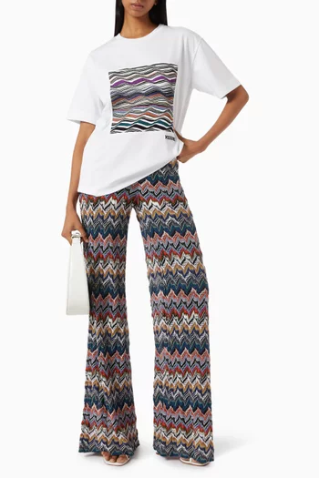 Embroidered Palazzo Pants in Lace
