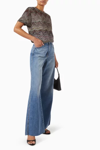 Sequin-embellished T-shirt in Rayon Blend