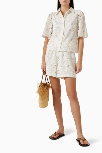 Yassagga Embroidered Shirt in Organic-cotton