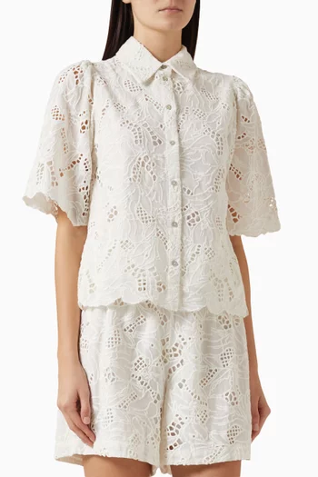Yassagga Embroidered Shirt in Organic-cotton