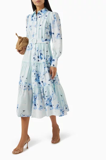 Yasbilla Belted Dress in Viscose Blend