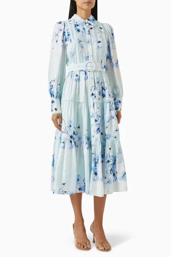 Yasbilla Belted Dress in Viscose Blend