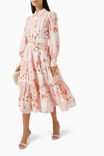 Yasbilla Belted Dress in Viscose Blend