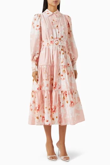 Yasbilla Belted Dress in Viscose Blend