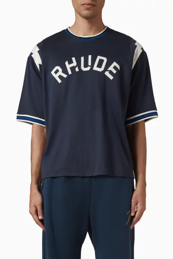 Logo Lightening Ringer T-shirt in Cotton