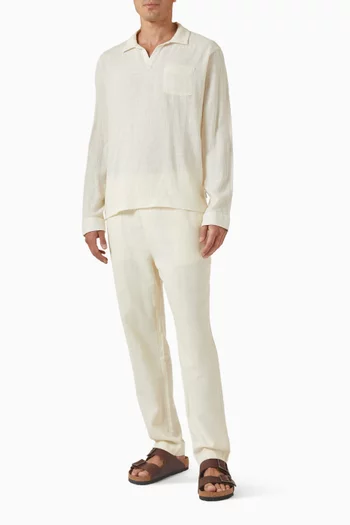 Gauze Pull-on Pants in Cotton & Linen